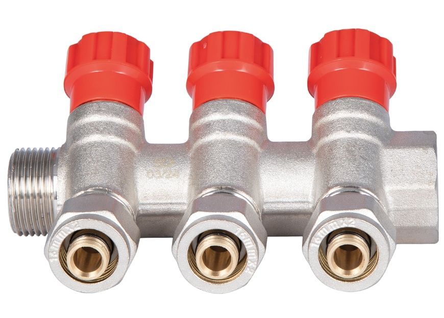 Коллектор SD PLUS 3/4" 3 выхода латунь SD230W3