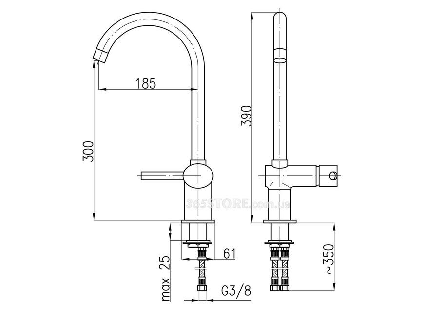 Смеситель для мойки KFA ARMATURA DIAMENT 4103-914-00 - 4103-914-00