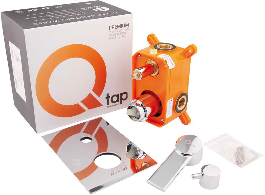 Змішувач для ванни Q-TAP Form CRM 010-22 SQ прихованого монтажу - QTFORM01022SQ