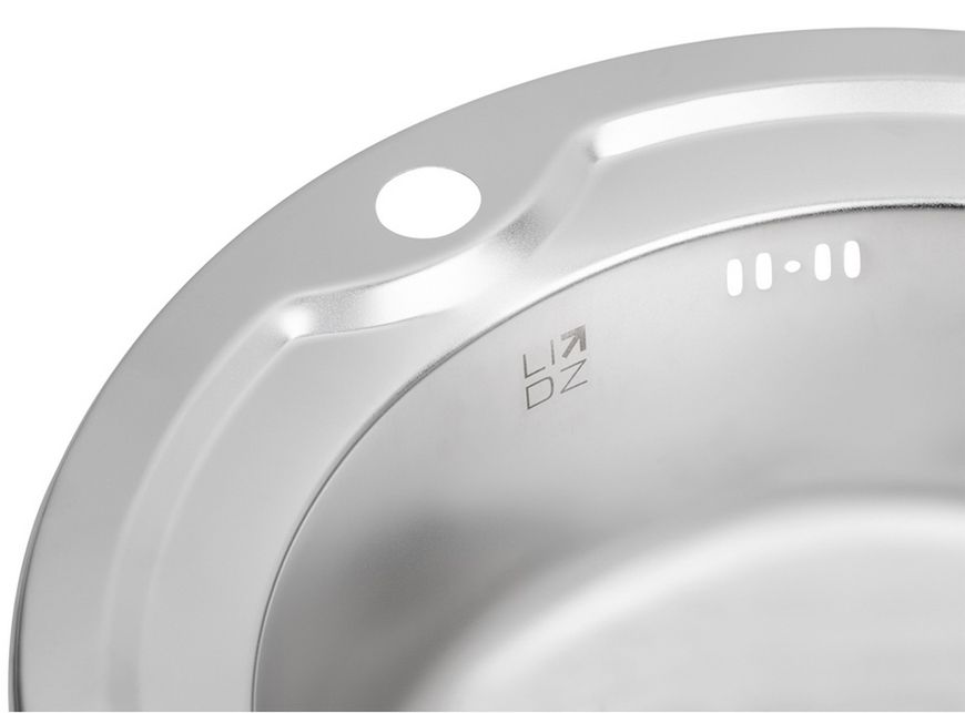Кухонная мойка LIDZ 510-D Satin 0,8 мм (180) - LIDZ510DSAT