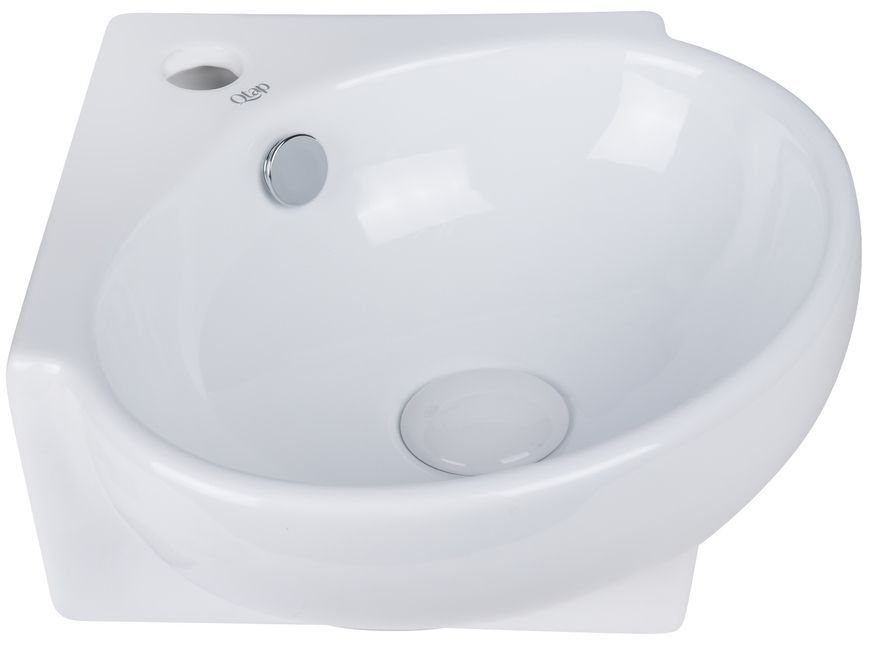 Раковина QTAP Leo 390x365x130 White з донним клапаном QT11115010W - QT11115010W