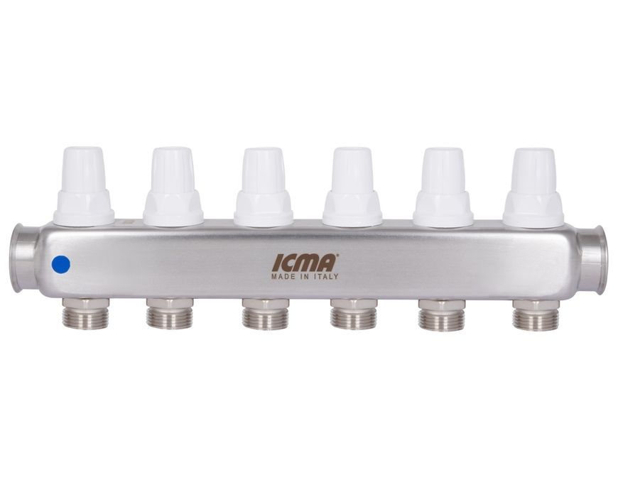 Колектор розподільчий Icma з витратомірами 3/4"х6 виходів №К073 87K073179PK32QU - 87K073179PK32QU