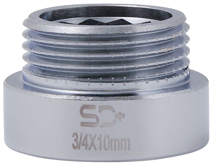 Удлинитель латунный хромированный SD Plus 3/4"НРх3/4"ВР длина 10 мм SD1302010