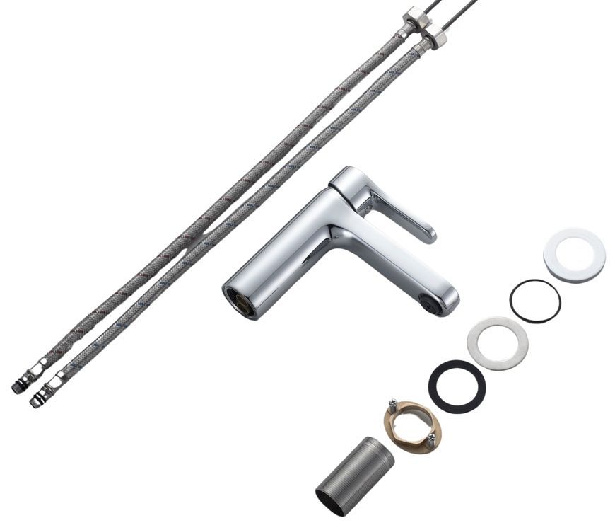 Смеситель латунный для раковины низкий Lidz Astra 001F Chrome (k35) LDAST001FCRM48085 - LDAST001FCRM48085