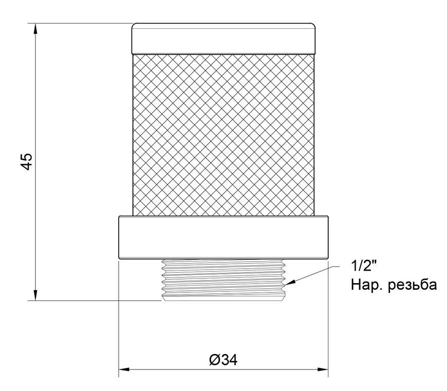 Фільтр-сітка з нерж. сталі для зворотного клапану SD PLUS 1/2" SD245W15 - SD245W15