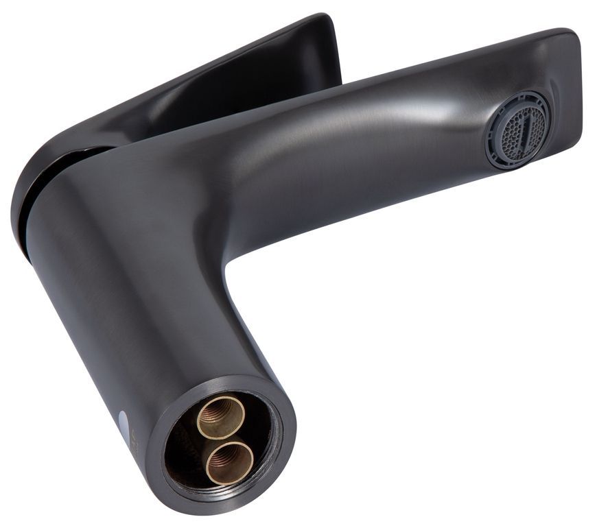 Змішувач для раковини Qtap Vlasta New Gunmetal Black PVD QTVLA270GMB45641 латунь - QTVLA270GMB45641