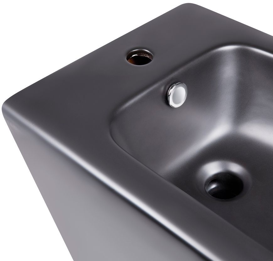 Биде напольное QTAP Robin 565x360x405 Matt black QT13442141CMB - QT13442141CMB