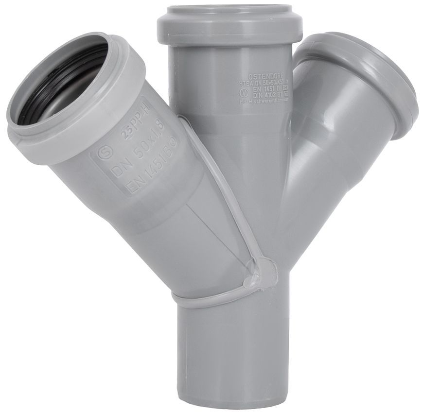 Хрестовина каналізаційна Ostendorf-OSMA HT-System PLUS d50/50/50/50&times;45&deg; SD00057306