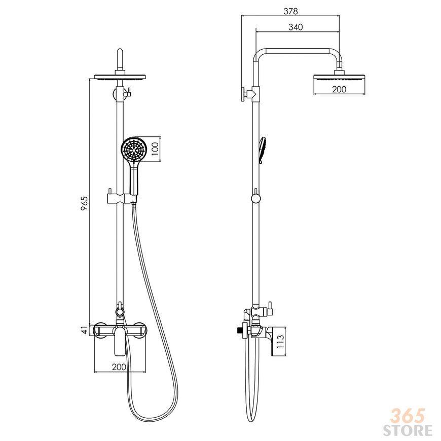 Душевая система IMPRESE BILINA T-15225 с смесителем для душа - T-15225