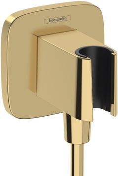 Шланговое подключение с держателем HANSGROHE FixFit Q Polished Gold Optic 26887990 золото - 26887990