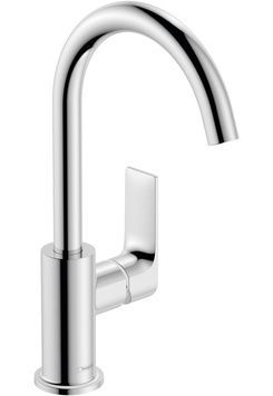 Змішувач для раковини HANSGROHE Rebris E 210 поворотний хром 72576000 з донним клапаном - 72576000