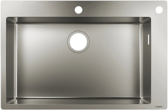 Кухонна мийка HANSGROHE на стільницю S71 S712-F660 Stainless Steel 43308800 нержавіюча сталь - 43308800