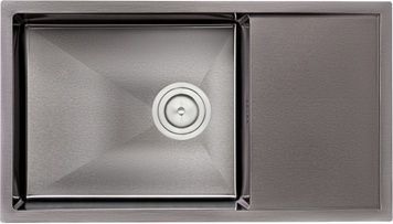 Кухонна мийка інтегрована QTAP D7844BL PVD 3,0/1,2 мм Black - QTD7844BLPVD12