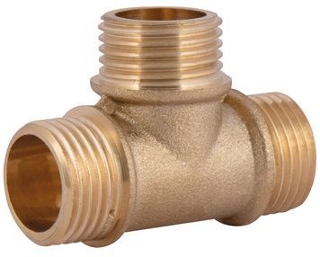 Тройник латунный Thermo Alliance Standart 1/2"НРх1/2"НРх1/2"НР равнопроходной SD41215