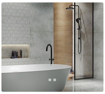 Дзеркало настінне прямокутне Qtap Taurus TA2 1000&times;800 з LED-підсвіткою Touch, антизапотіванням, димером, рег. яскравості QTTAU100080048957