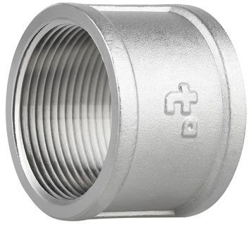 Муфта латунная Thermo Alliance Forte 1 1/2"х1 1/2" ВР равнопроходная никелированная SF35640