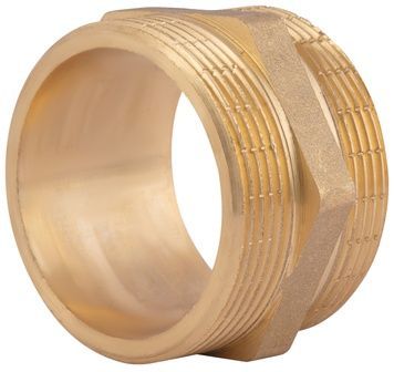 Ніпель латунний Thermo Alliance Standart 2"х2" ЗР рівнопрохідний (жовт.) SD4075050