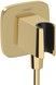 Шлангове підключення з тримачем HANSGROHE FixFit Q Polished Gold Optic 26887990 золото - 26887990 - 1