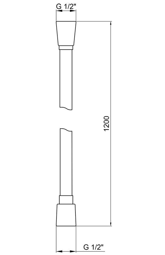 Шланг для душу QTAP Hadice 1,2 м чорний матовий QT054BL43073 - QT054BL43073