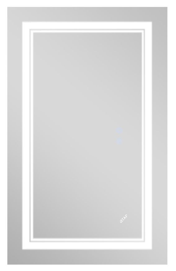 Дзеркало Qtap Cardinal 600х800 прямокутне з LED-підсвічуванням Touch, з антизапотіванням, з димером, рег. темп. кольору (3000-6500K) QT0478C6080