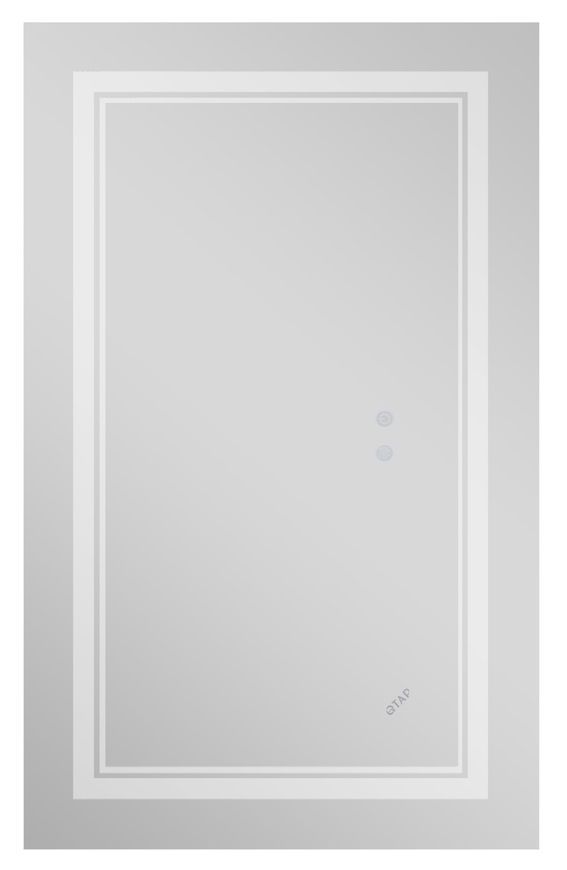 Дзеркало Qtap Cardinal 600х800 прямокутне з LED-підсвічуванням Touch, з антизапотіванням, з димером, рег. темп. кольору (3000-6500K) QT0478C6080