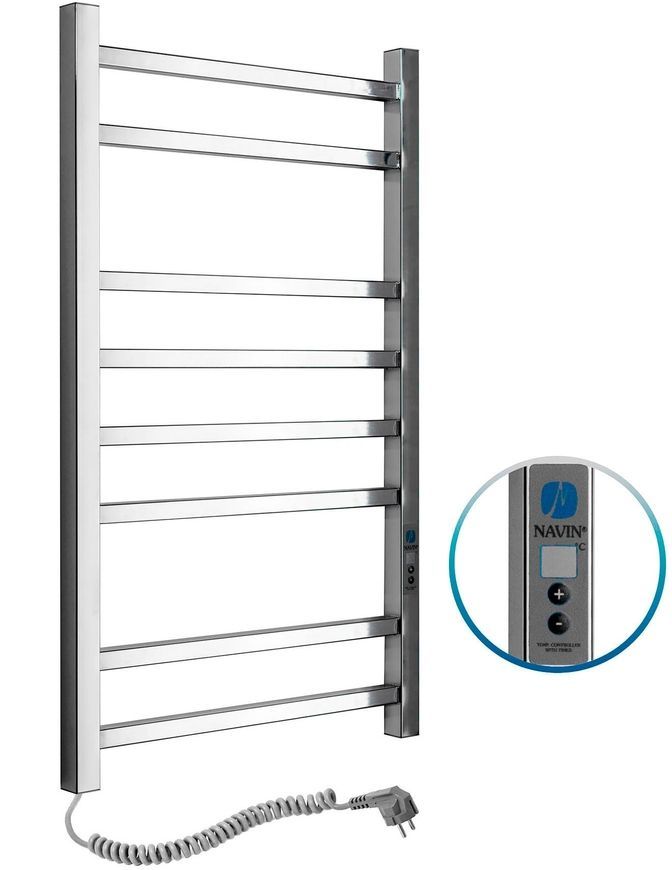 Полотенцесушитель электрический NAVIN Loft 500х800 Digital таймер регулятор левый 10-043152-5080 - 10-043152-5080