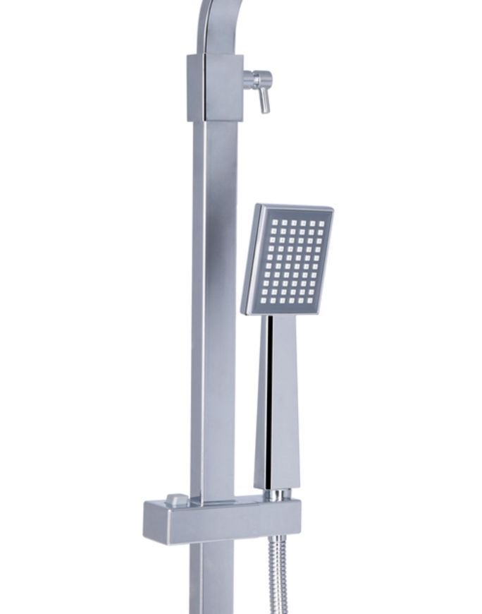 Душевая система Qtap Sloup на три потребителя (с изливом) Chrome QTSLO53103KNC49198 - QTSLO53103KNC49198