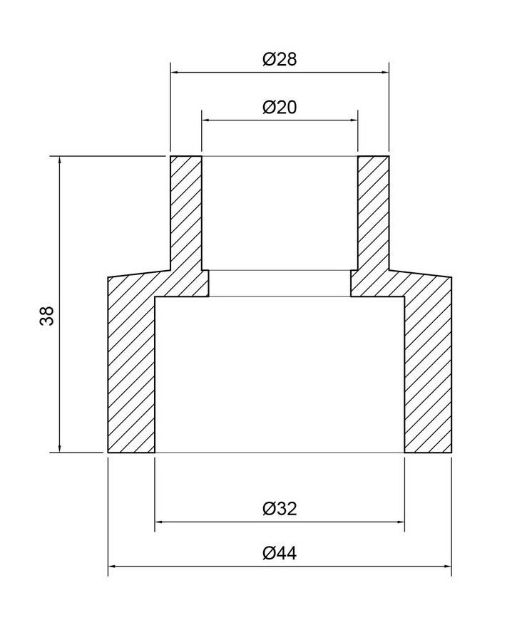 Муфта PPR ALFA PLAST 32х20 - APREDU3220X