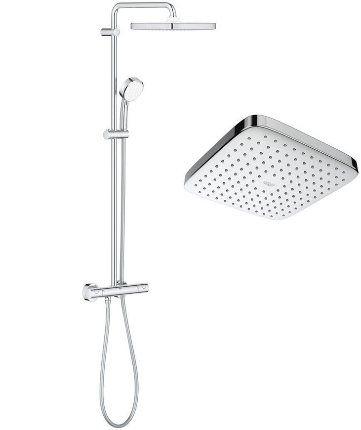 Душова система GROHE Tempesta Cosmopolitan System 250 Cube 26689000 з термостатичним змішувачем - 26689000
