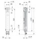 Радиатор алюминиевый ARMATURA G500 F/D/1, левая секция (нижнее прямое подключение) - 878-052-44 - 2