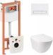 Набор QTAP инсталляция 3 в 1 Nest QT0133M425 с панелью смыва линейной QT0111M08V1384W + унитаз с сиденьем Jay QT07335176W - QT07335176W0133M425M08V1384W - 1