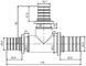 Тройник для аксиального фитинга Icma d32x4,4-25x3,5-32x4,4 латунь №1039 851039GYGXGY05