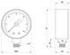 Манометр Icma нижнее подключение 1/4"НР 63 мм 0-6 бар №244 91244AB06