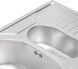 Кухонная мойка QTAP 7850-B Micro Decor 0,8 мм (180) с дополнительной чашей - QT7850BMICDEC08 - 5