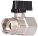 Кран кульовий прямий міні Thermo Alliance Forte 1/2" ВЗ латунь SF266W15 - SF266W15 - 1