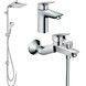 Набор смесителей HANSGROHE EcoSmart 3 в 1 (71104000+71400000+27289000) 20200002