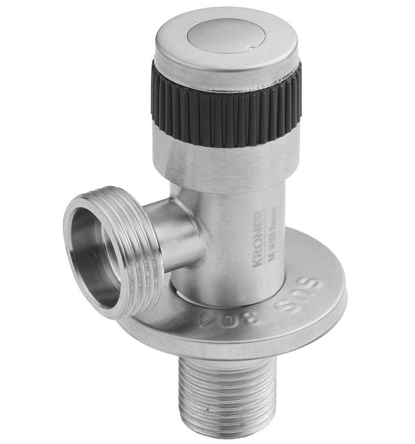 Кран приборный Kroner KRP Edelstahl Klassisch-ESG102 1/2"х3/4" НР нержавеющая сталь CV022975
