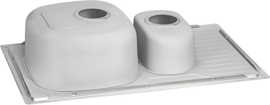 Кухонная мойка QTAP 7850-B Micro Decor 0,8 мм (180) с дополнительной чашей - QT7850BMICDEC08