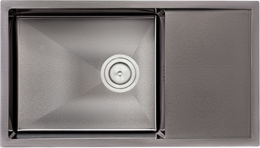 Кухонна мийка інтегрована QTAP D7844BL PVD 3,0/1,2 мм Black