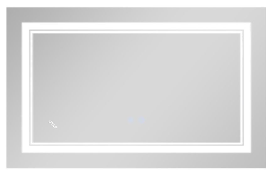 Дзеркало Qtap Cardinal 600х800 прямокутне з LED-підсвічуванням Touch, з антизапотіванням, з димером, рег. темп. кольору (3000-6500K) QT0478C6080