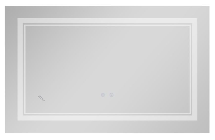 Дзеркало Qtap Cardinal 600х800 прямокутне з LED-підсвічуванням Touch, з антизапотіванням, з димером, рег. темп. кольору (3000-6500K) QT0478C6080