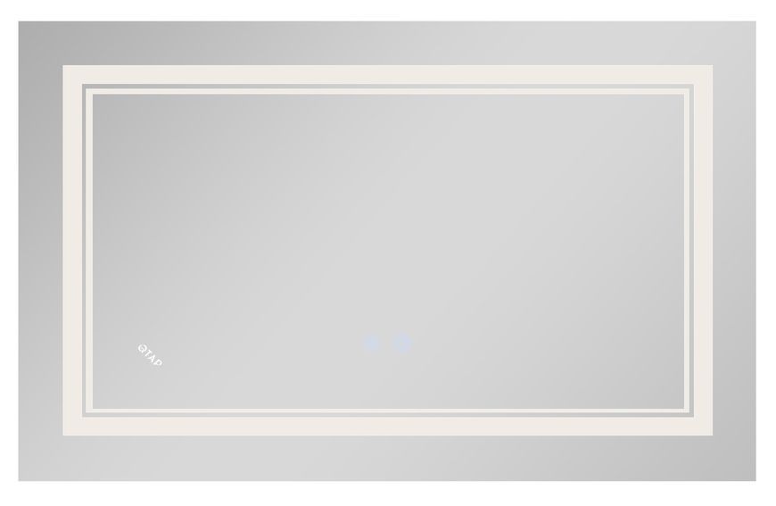 Дзеркало Qtap Cardinal 600х800 прямокутне з LED-підсвічуванням Touch, з антизапотіванням, з димером, рег. темп. кольору (3000-6500K) QT0478C6080