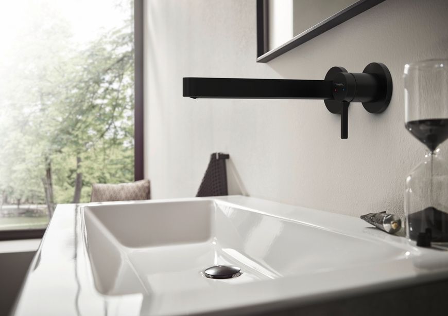 Змішувач для раковини HANSGROHE Finoris 225 прихованого монтажу Matt Black 76050670 чорний матовий - 76050670