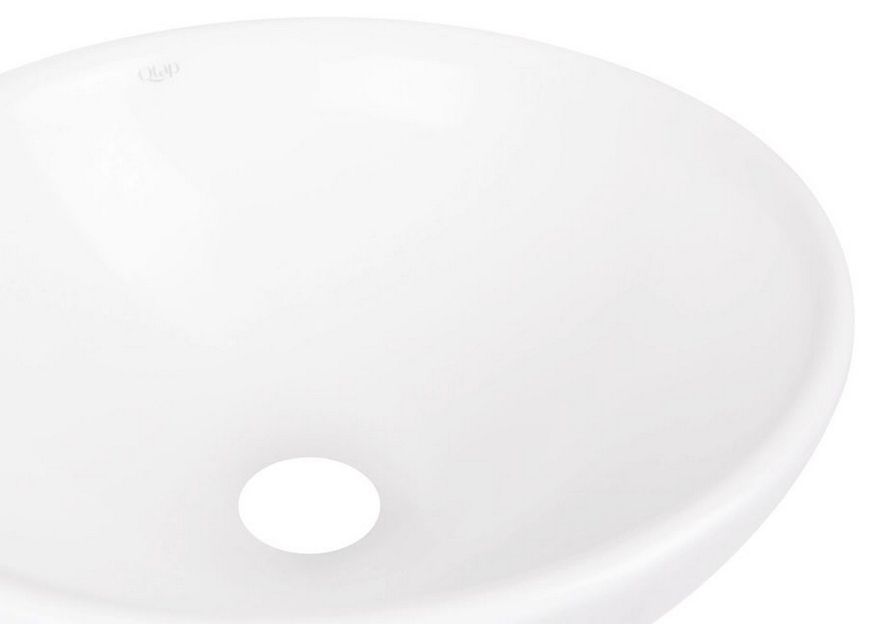 Раковина-чаша Qtap Owl накладная круглая 400х400х155 White с донным клапаном PU02 QT1911K53WN47319 - QT1911K53WN47319