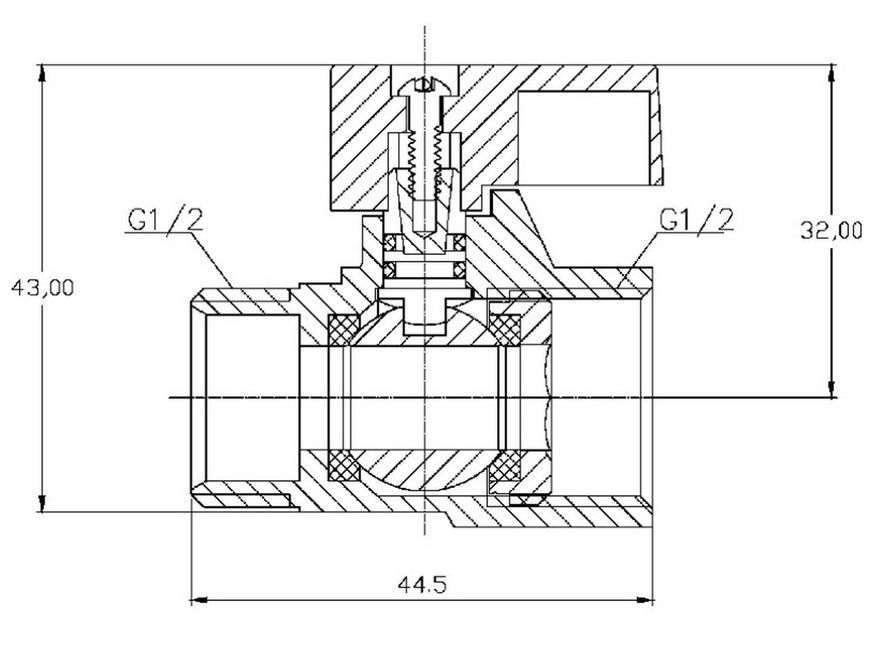 Кран кульовий прямий міні Thermo Alliance Forte 1/2" ВЗ латунь SF266W15 - SF266W15
