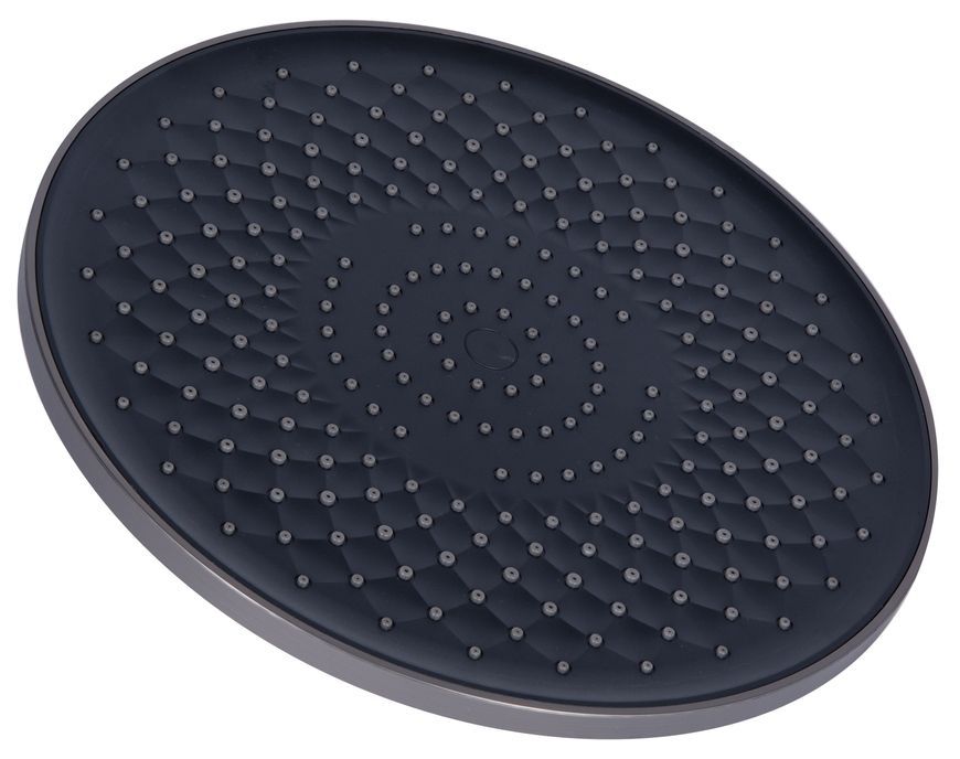 Душова система Qtap Vlasta New з поворотним виливом Gunmetal Black PVD QTVLA111GMB45651 - QTVLA111GMB45651