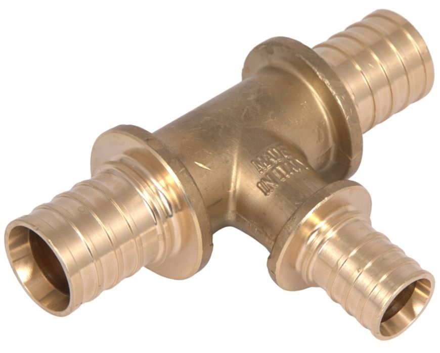 Тройник для аксиального фитинга Icma d32x4,4-25x3,5-32x4,4 латунь №1039 851039GYGXGY05