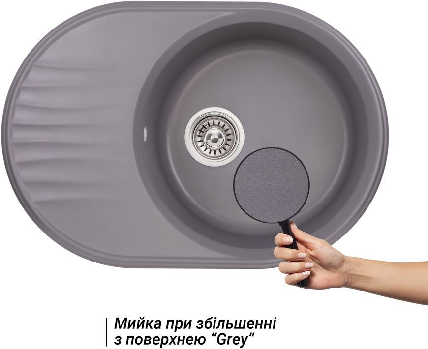 Кухонна мийка QTAP CS 7451 Grey (QT7451GRE471) - QT7451GRE471