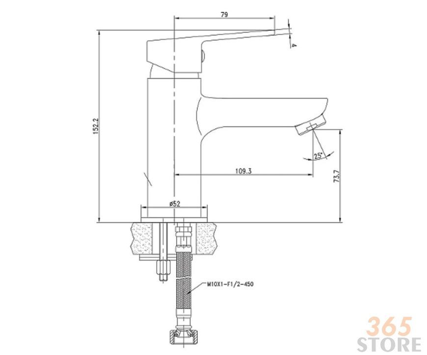 Змішувач для умивальника IMPRESE LASKA 05040 (35) хром, 35 мм - 05040 (35)