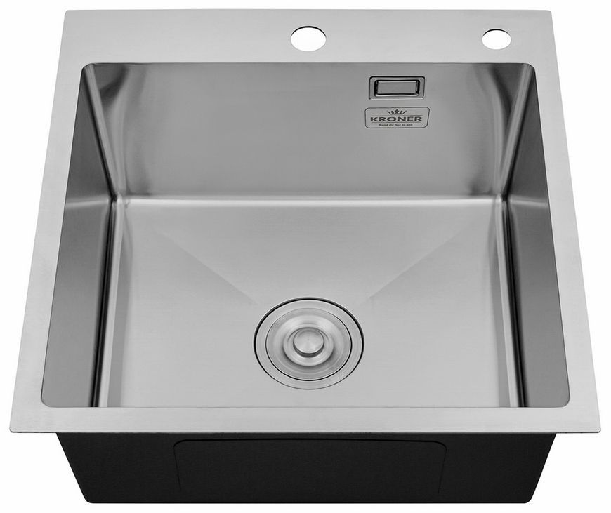 Кухонная мойка Kroner KRP Geb&uuml;rstet 5050HM с смесителем и дозатором CVS30111 KRG5050HMC031GRASP016 - KRG5050HMC031GRASP016